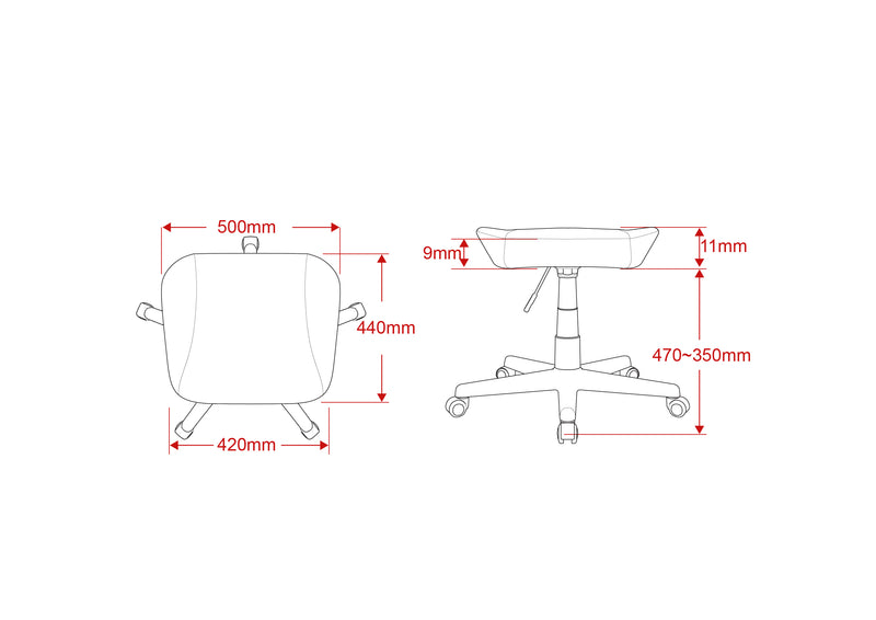 AKRACING Footstool Black